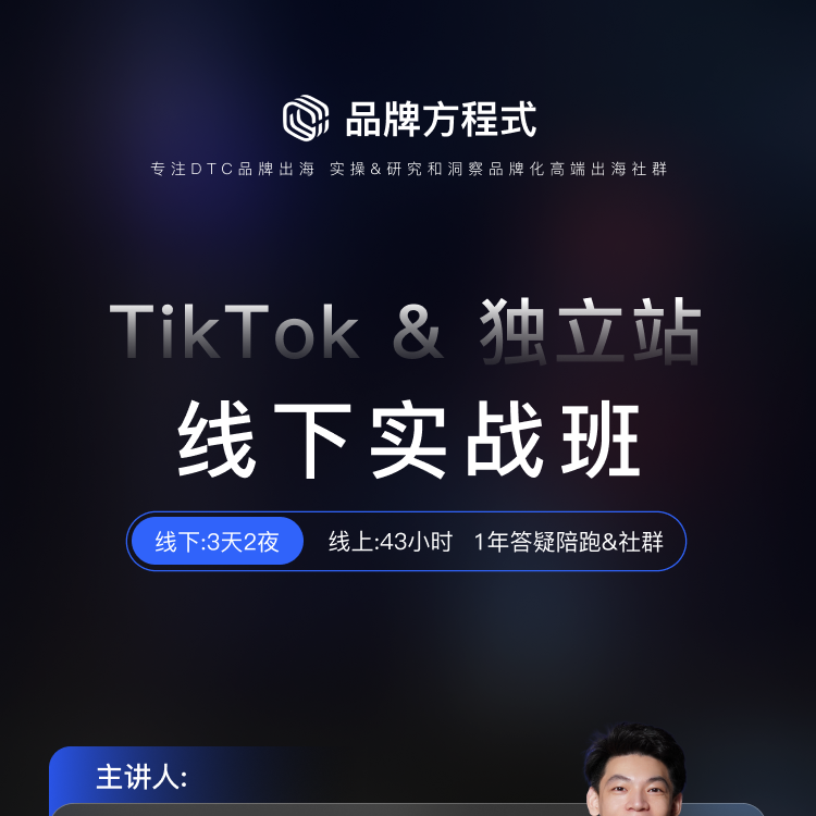 TikTok&独立站线下实战班
